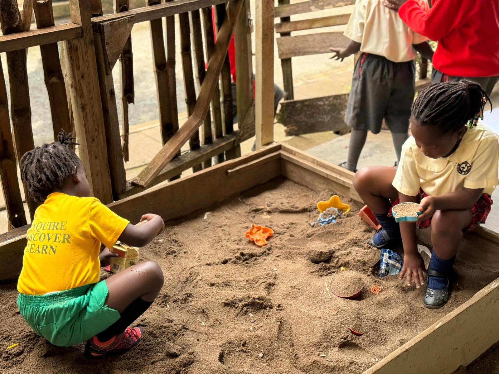 Students participating in a creative group activity